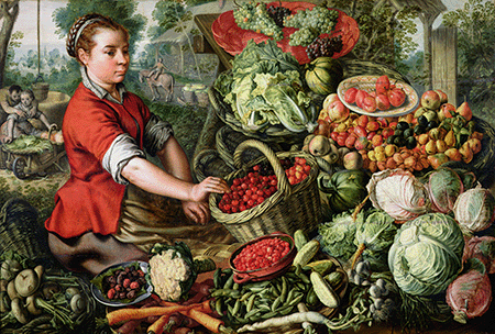 Joachim Beuckelaer, The Vegetable Seller. Image: Bridgeman Images